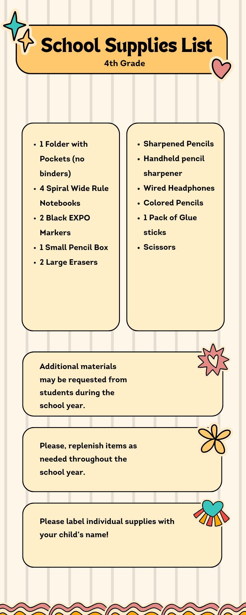 School Supply List